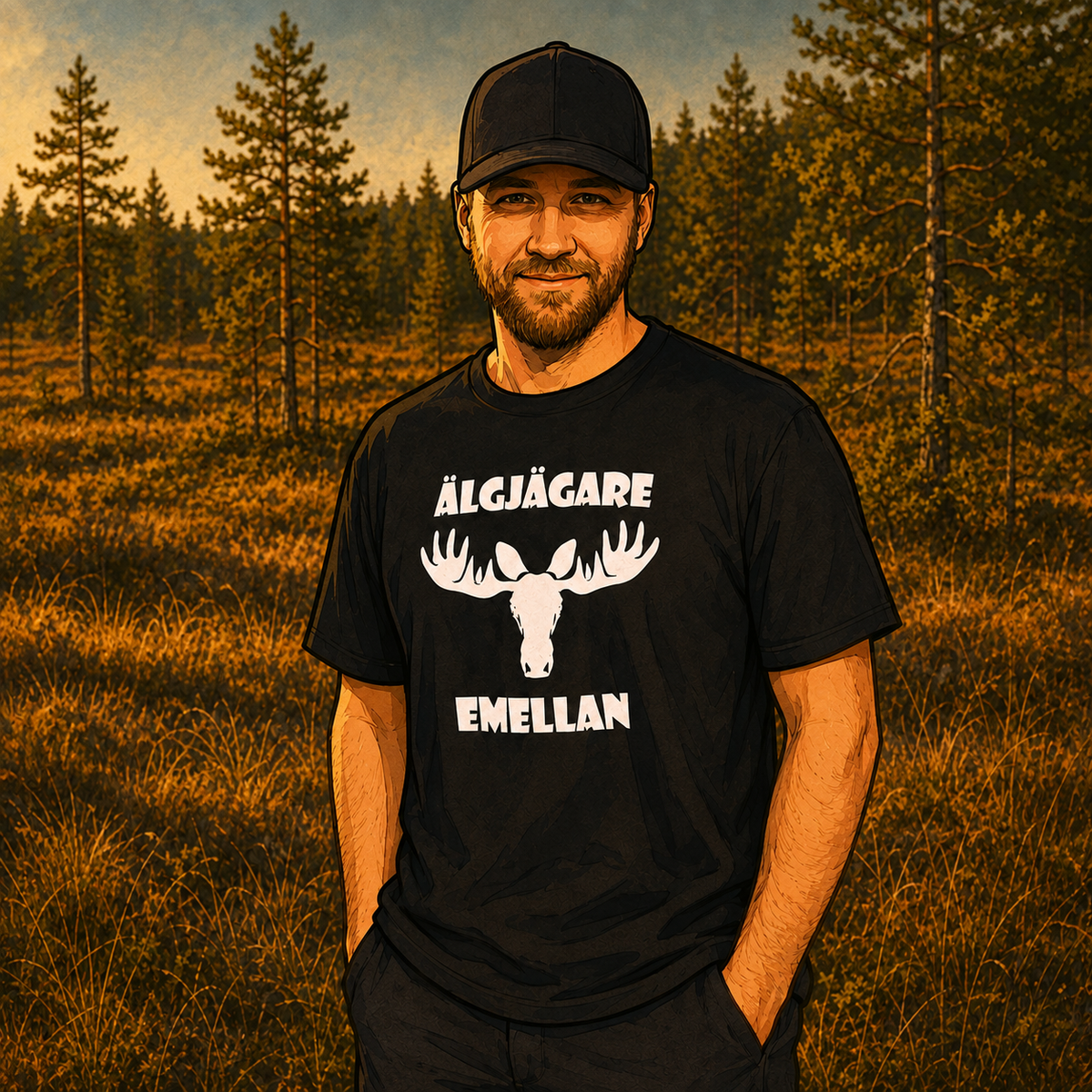 T-shirt Svart